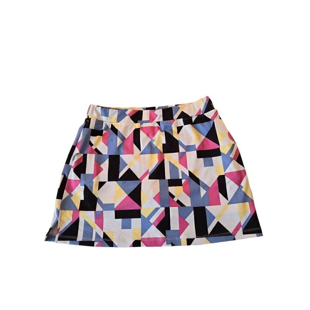 IZOD Womens Golf Geometric Print Performance Stretch Skort Large